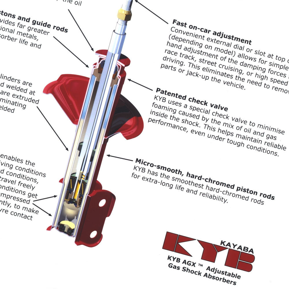 KYB AGX Adjustable Struts 1993-2001 Impreza