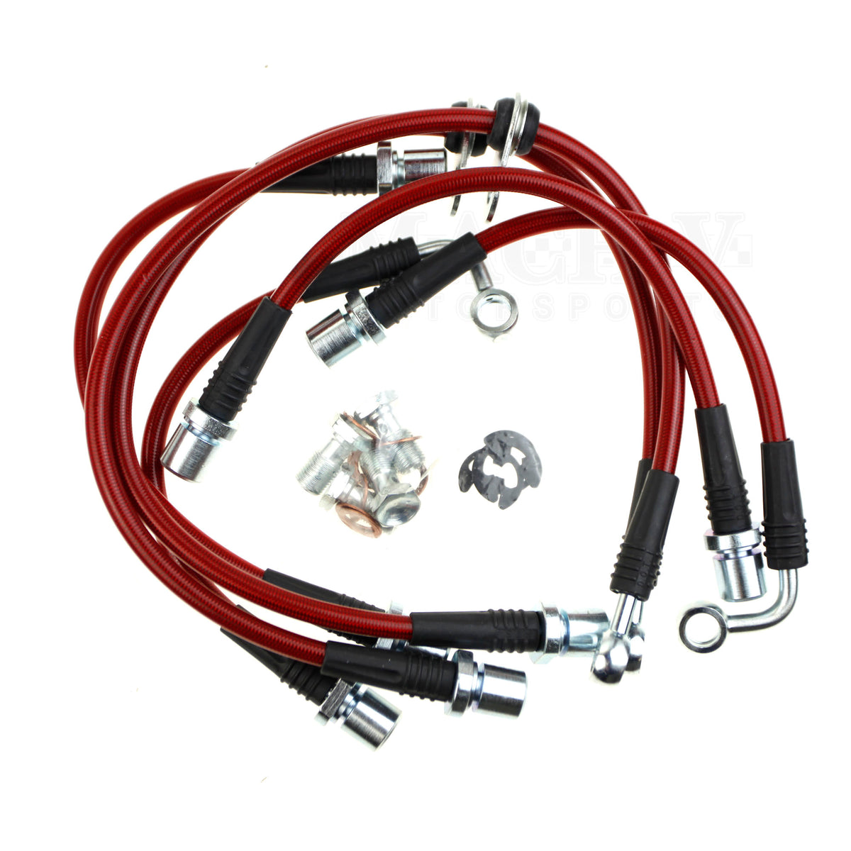 Mach V Braided Brake Line Set 2005-2009 Legacy GT/Outback XT