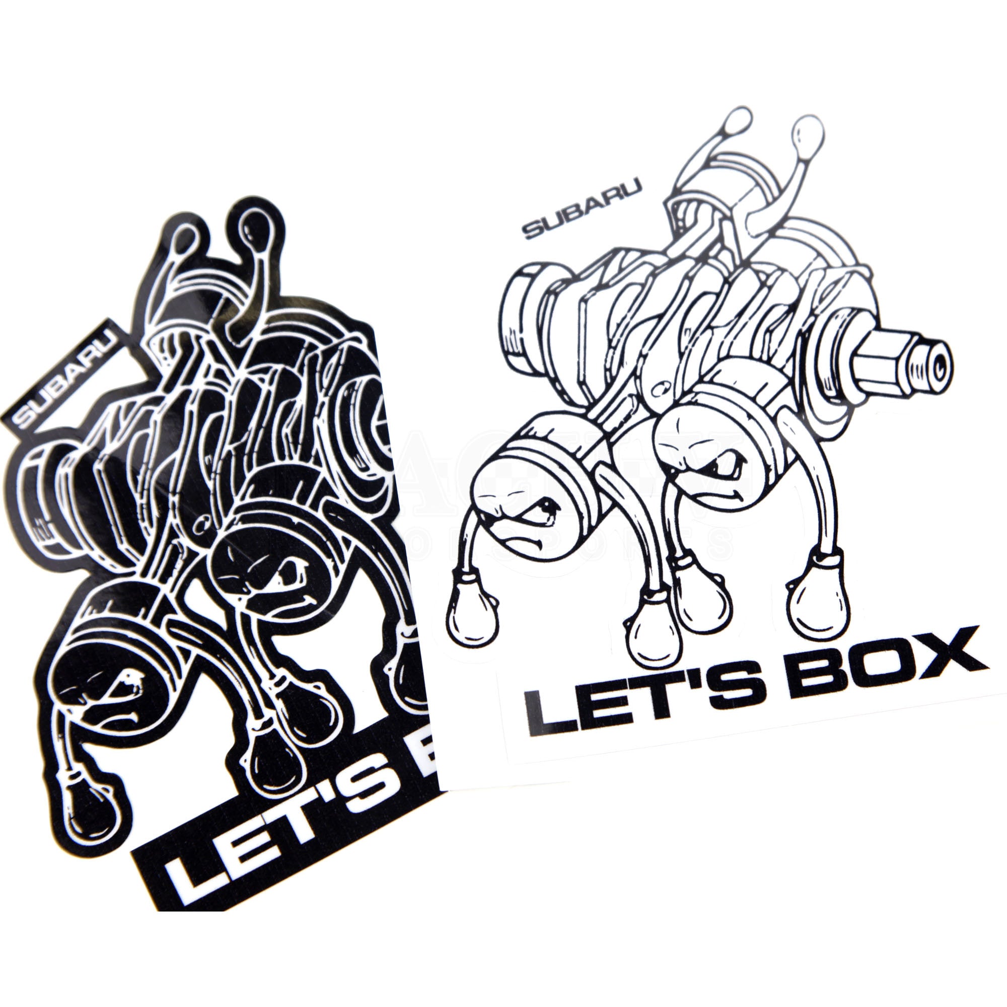 Let's Box Decal Black and White