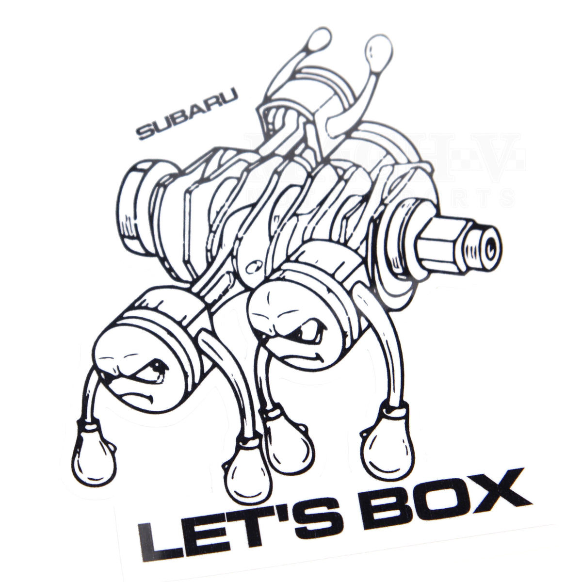 Let's Box Decal White