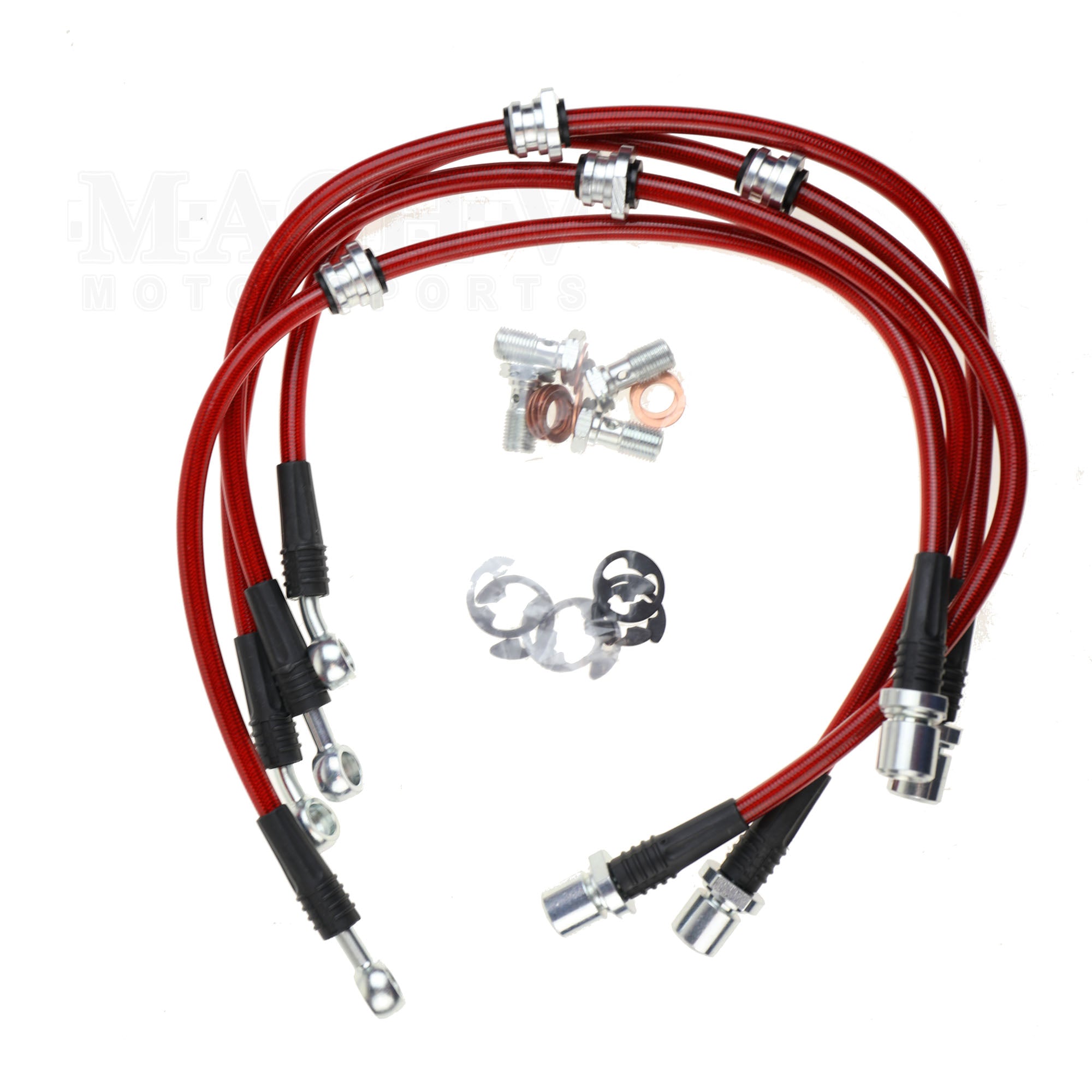 Wezmoto Standard Braided Brake Lines For Italjet Dragster 125 / 180 1998-2003