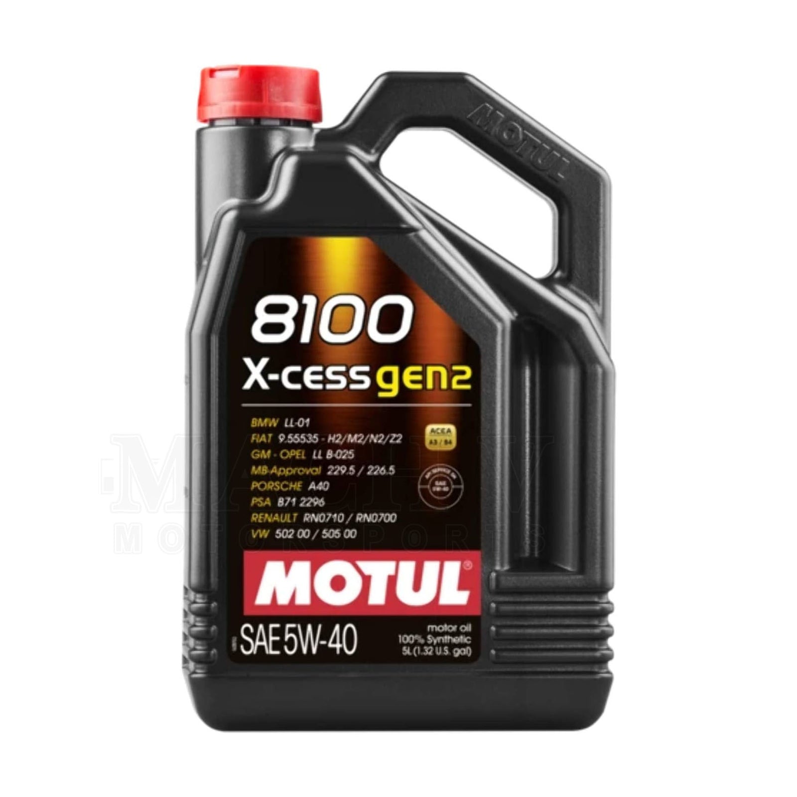 Motul 8100 X-Cess Gen2 5W40 Motor Oil 5-Liter Jug