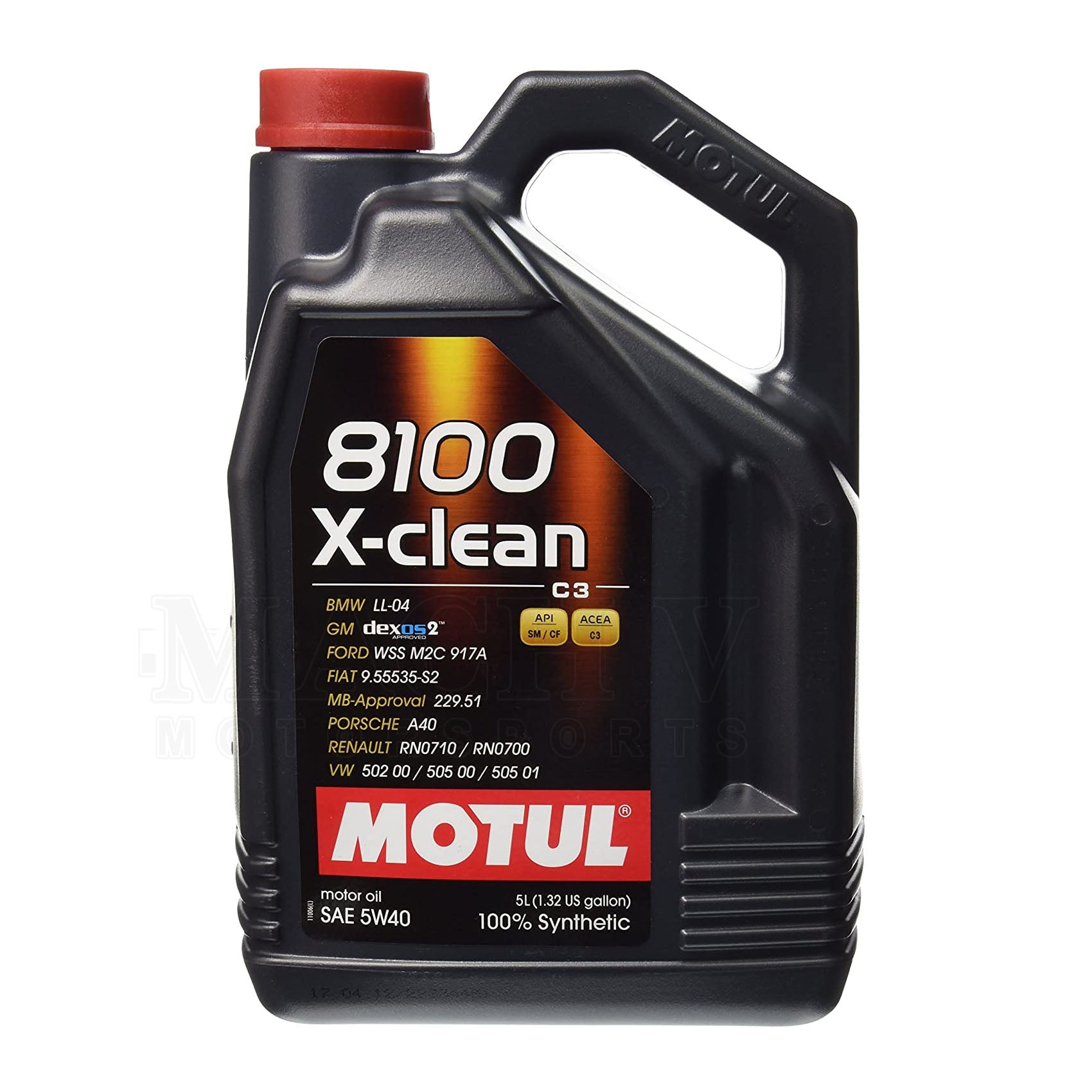 Motul 8100 X-Clean C3 5W40 Motor Oil 5-Liter Jug