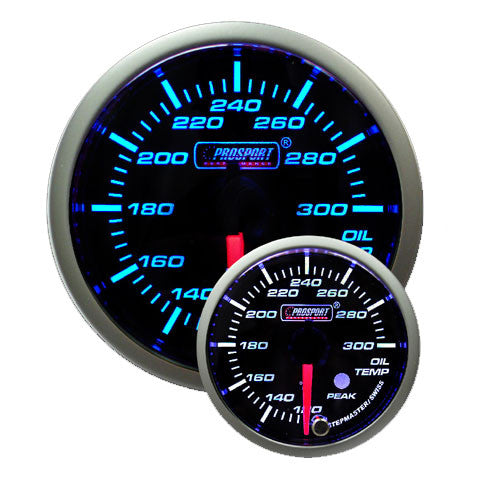 Prosport Premium Peak/Warning Oil Temp Gauge - 52mm