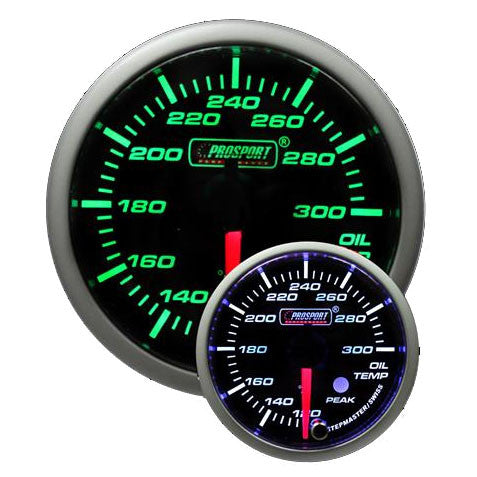 Prosport Premium Peak/Warning Oil Temp Gauge - 52mm