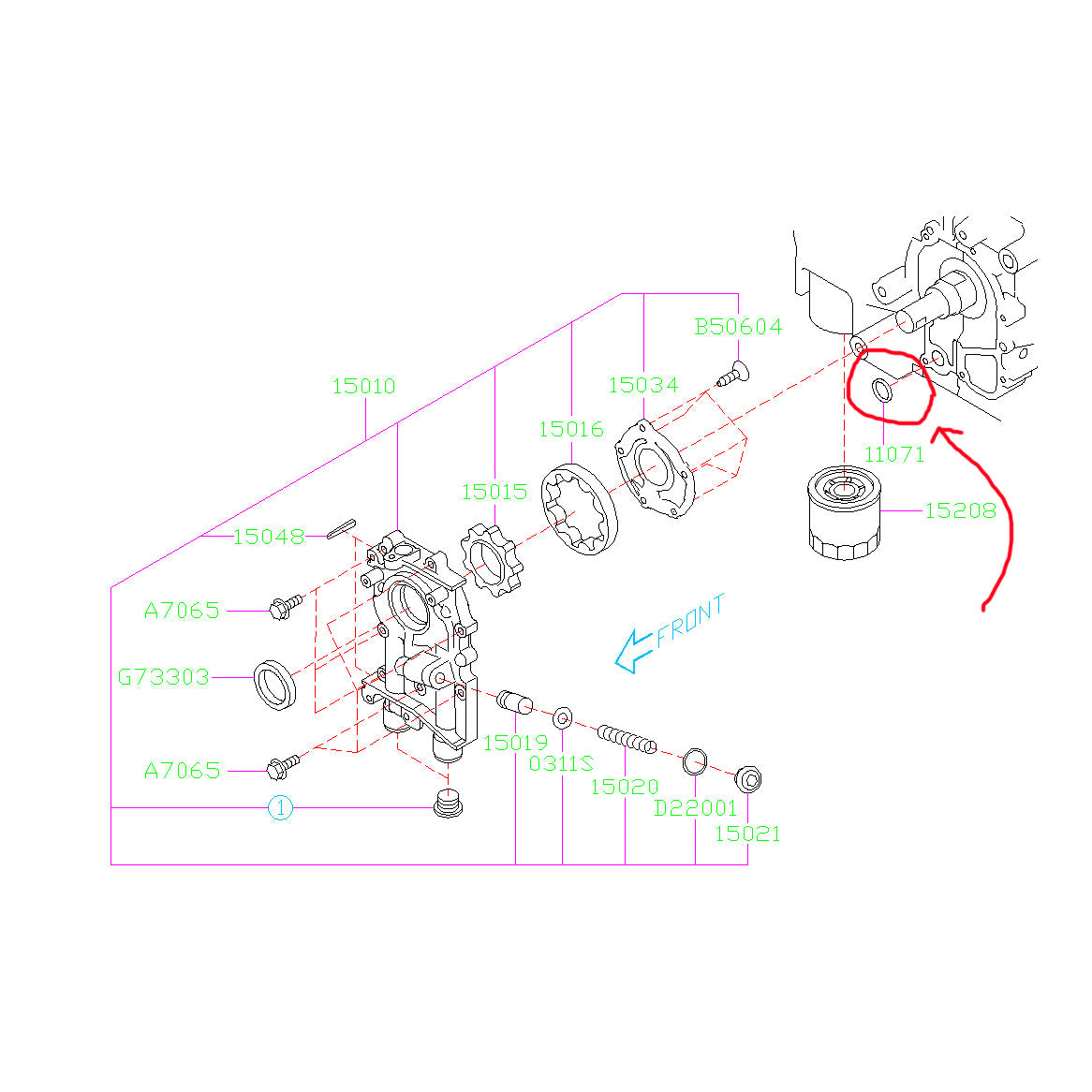 Subaru Oil Pump O-Ring EJ
