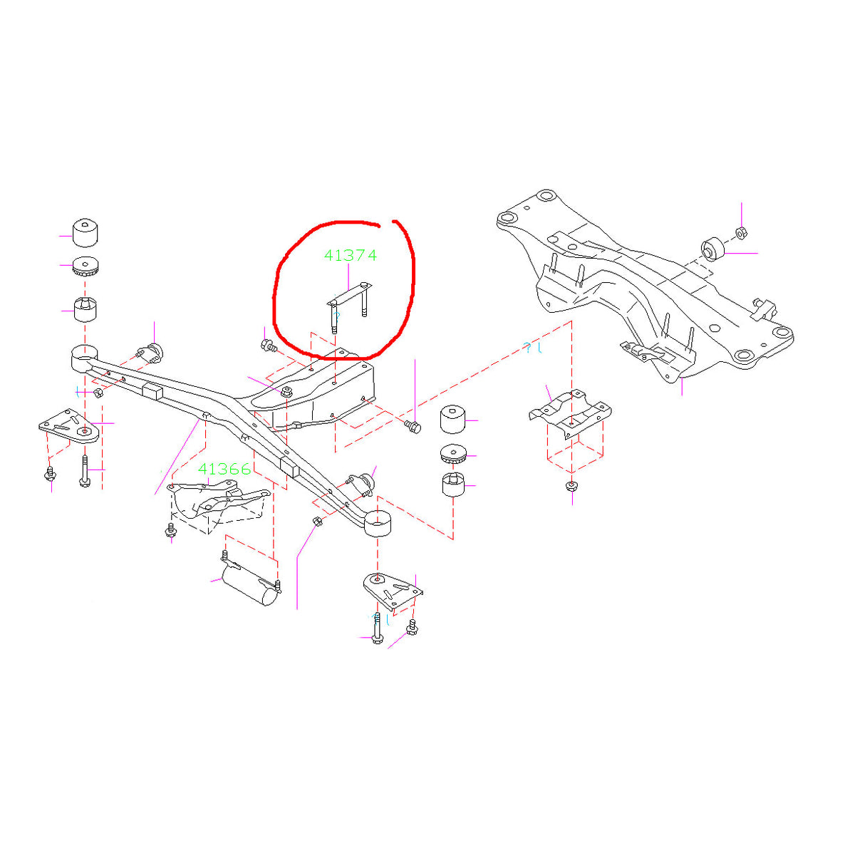Rear Differential Stud Plate 2004-2007 WRX/STI