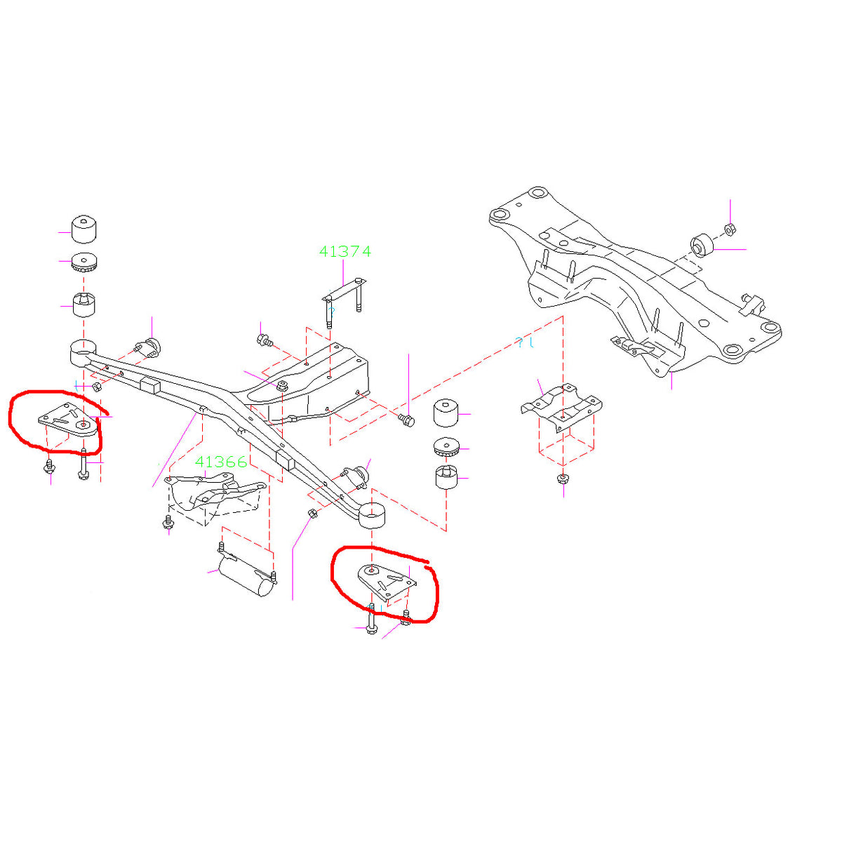 Rear Differential Outrigger Bracket 2004-2007 WRX/STI