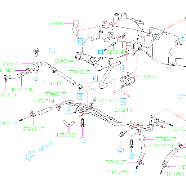 Subaru Fuel Line Replacement Kit 2004-2005 Forester XT