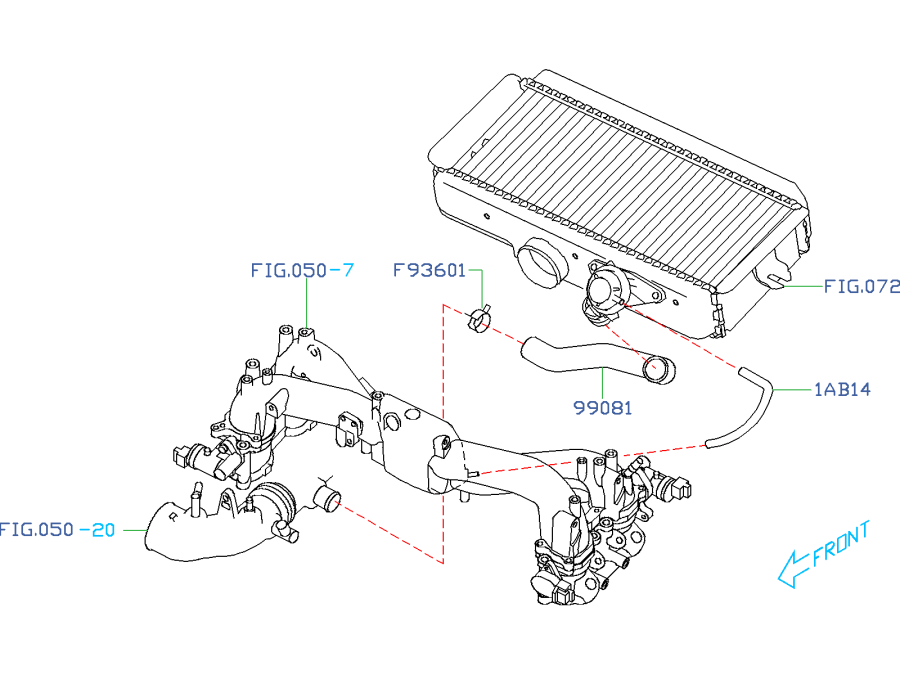 Subaru Compressor Bypass Valve (CBV) Return Hose 2002-2007 WRX/2004-2021 STI