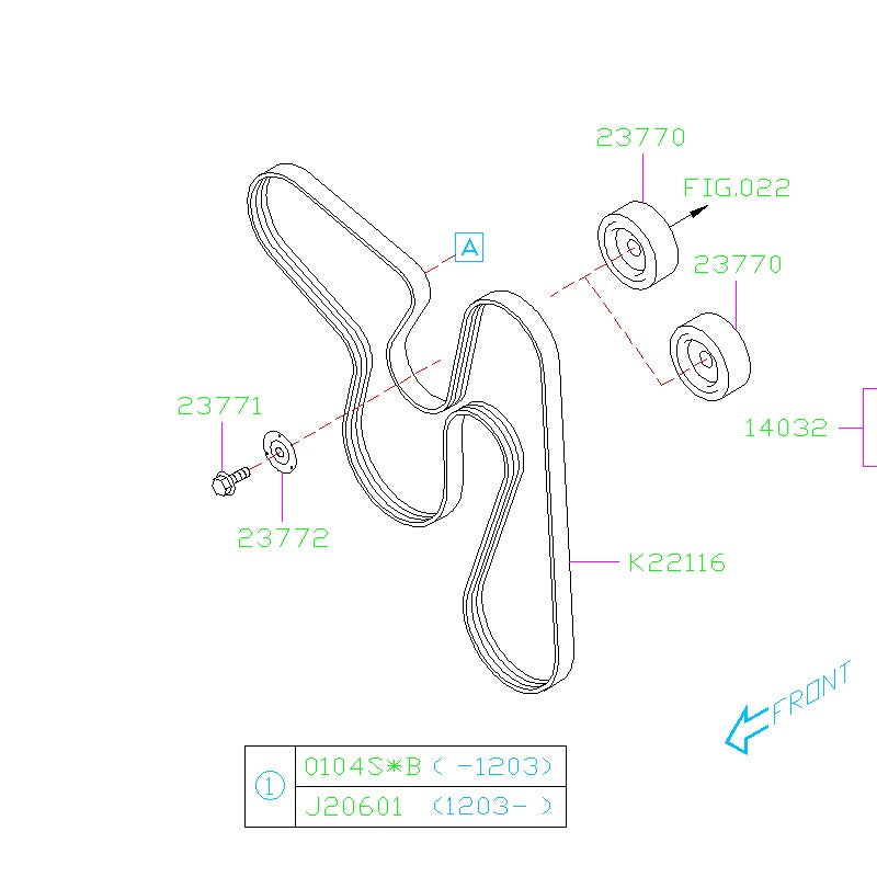 Subaru Accessory Idler Pulley 2015-2021 WRX/2013-2023 BRZ