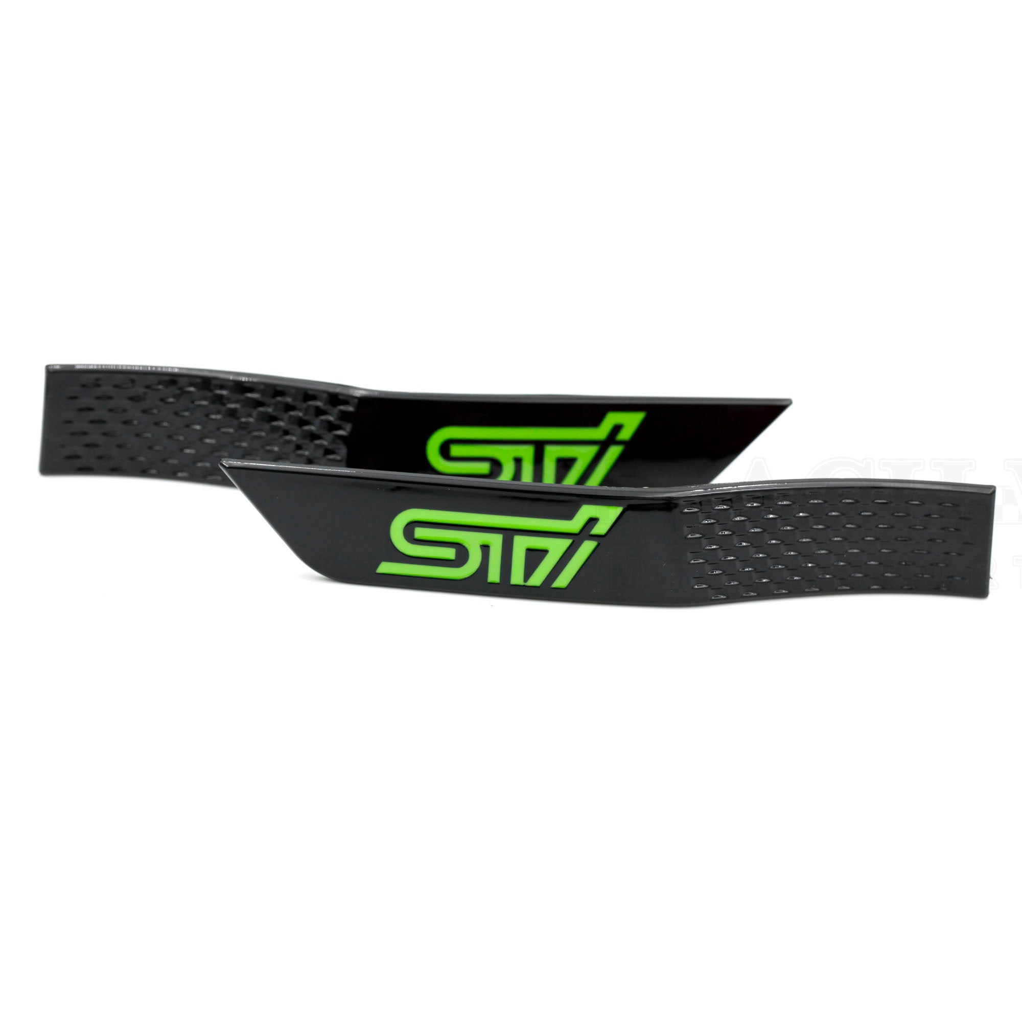 Yellow STI Replacement Emblems + Side Fender Garnish Set – Fits 2015-2021 Subaru WRX/STI