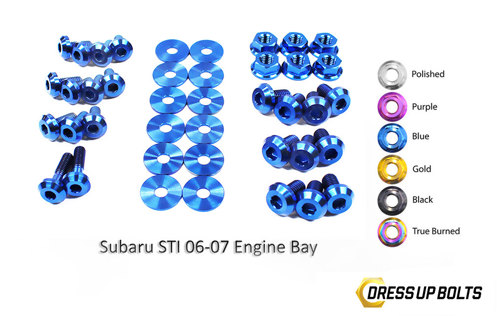 Titanium Engine Bay Dress-Up Bolt Kit 2006-2007 WRX and STi