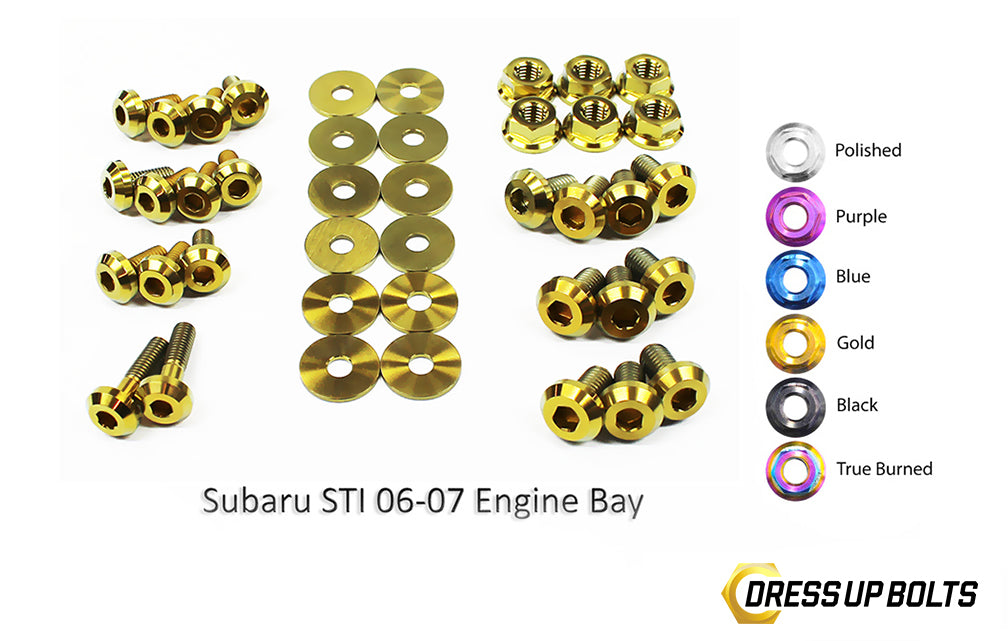 Titanium Engine Bay Dress-Up Bolt Kit 2006-2007 WRX and STi
