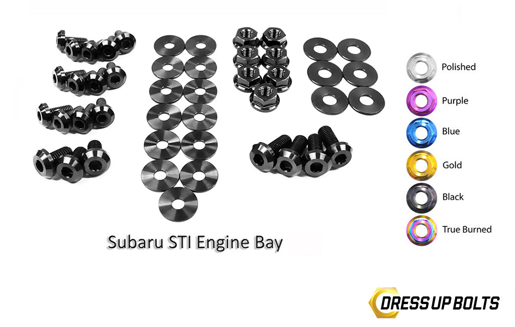 Titanium Engine Bay Dress-Up Bolt Kit 2008-2014 WRX/STI