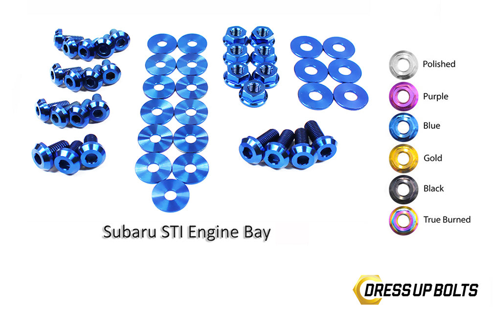 Titanium Engine Bay Dress-Up Bolt Kit 2008-2014 WRX/STI