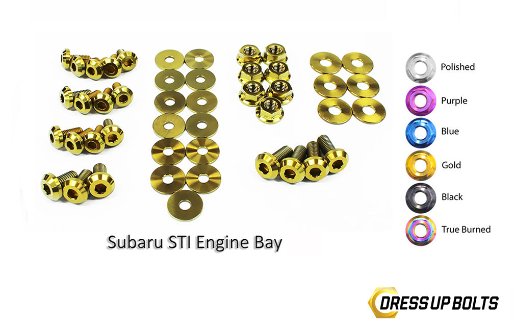 Titanium Engine Bay Dress-Up Bolt Kit 2008-2014 WRX/STI