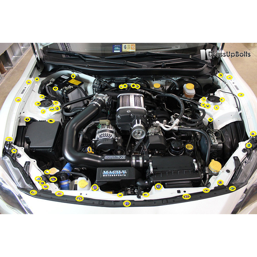 Titanium Engine Bay Dress-Up Bolt Kit 2013+ BRZ/FR-S Full Engine Bay Kit