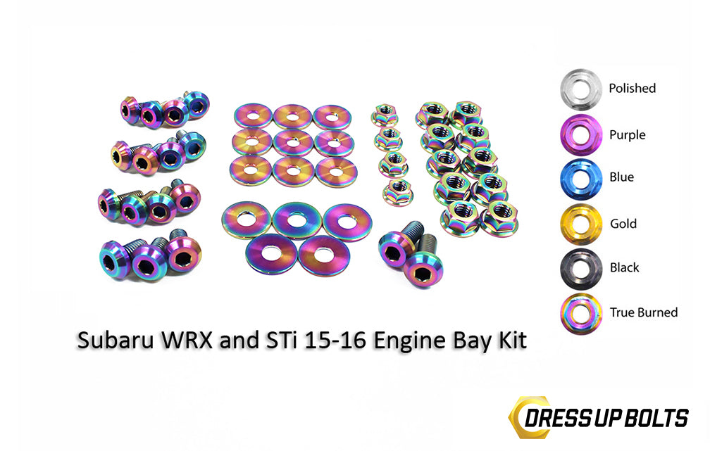 Titanium Engine Bay Dress-Up Bolt Kit 2015-2021 WRX
