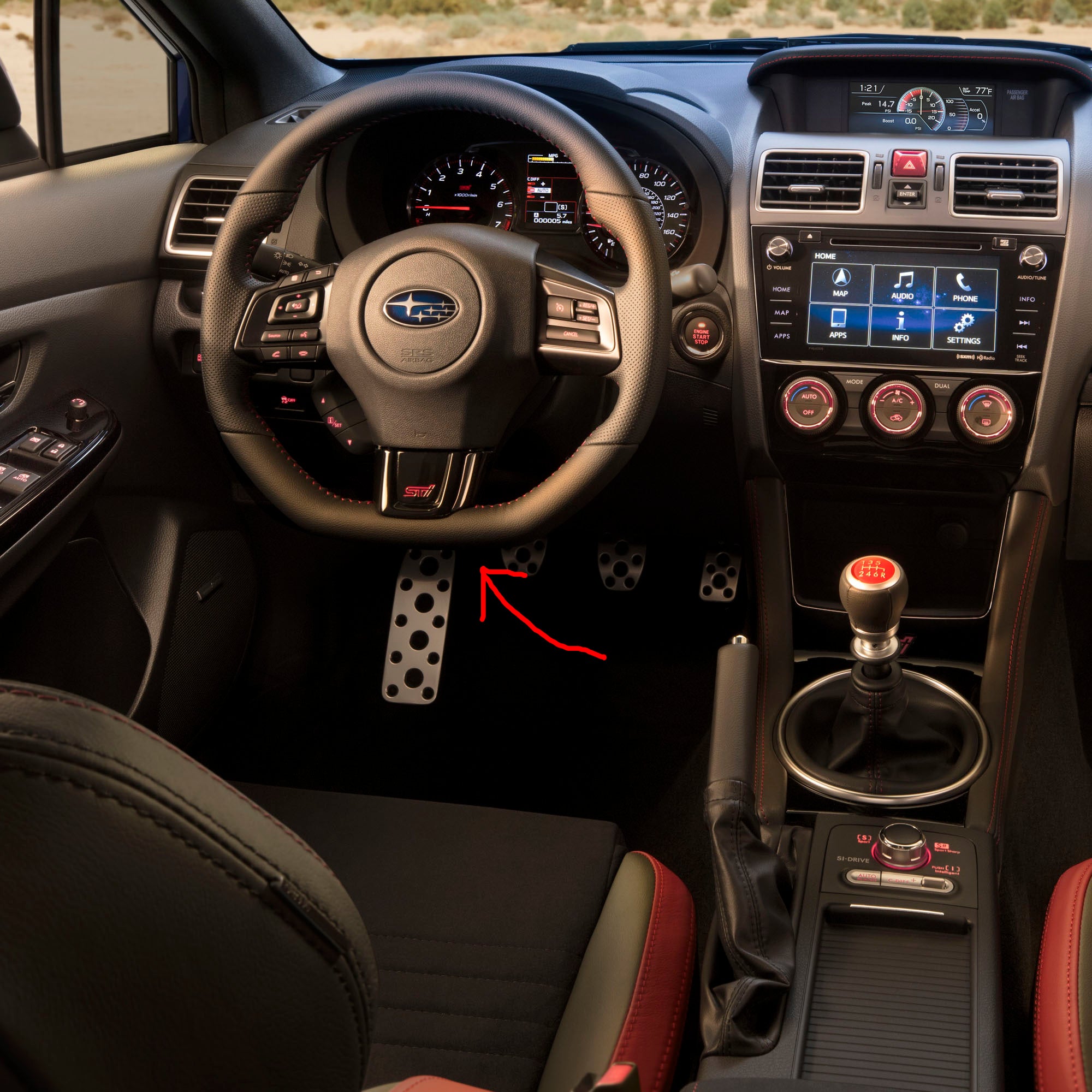 Subaru sti top steering wheel cover