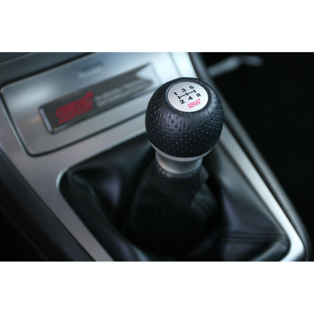 STI Leather/Aluminum Shift Knob - 5MT 