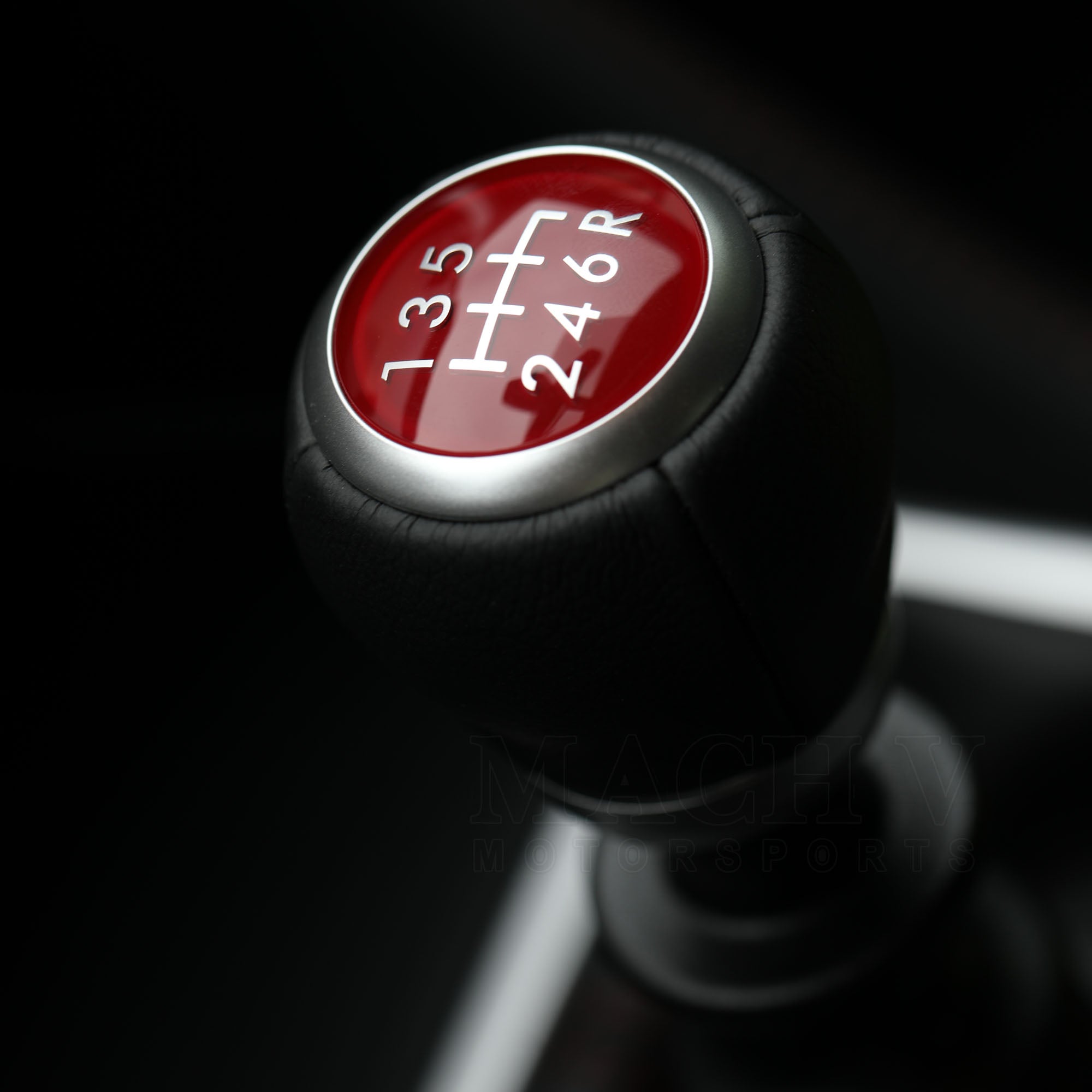 gear shift handle Subaru STi Leather/Red Shift Knob 6MT
