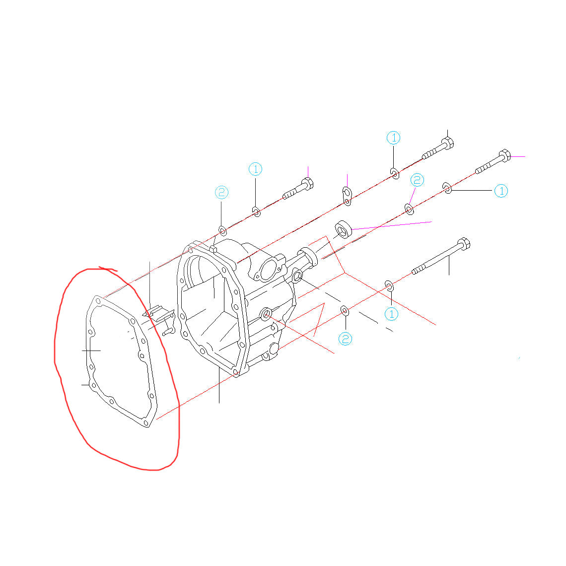 Subaru Transmission Tail Housing Gasket 6MT