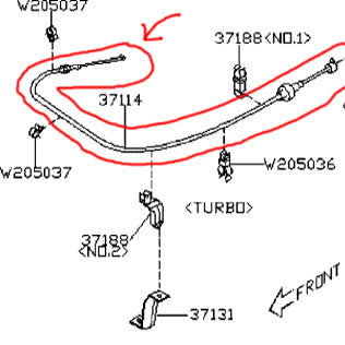 OEM Subaru Throttle Cable 2002-2005 WRX