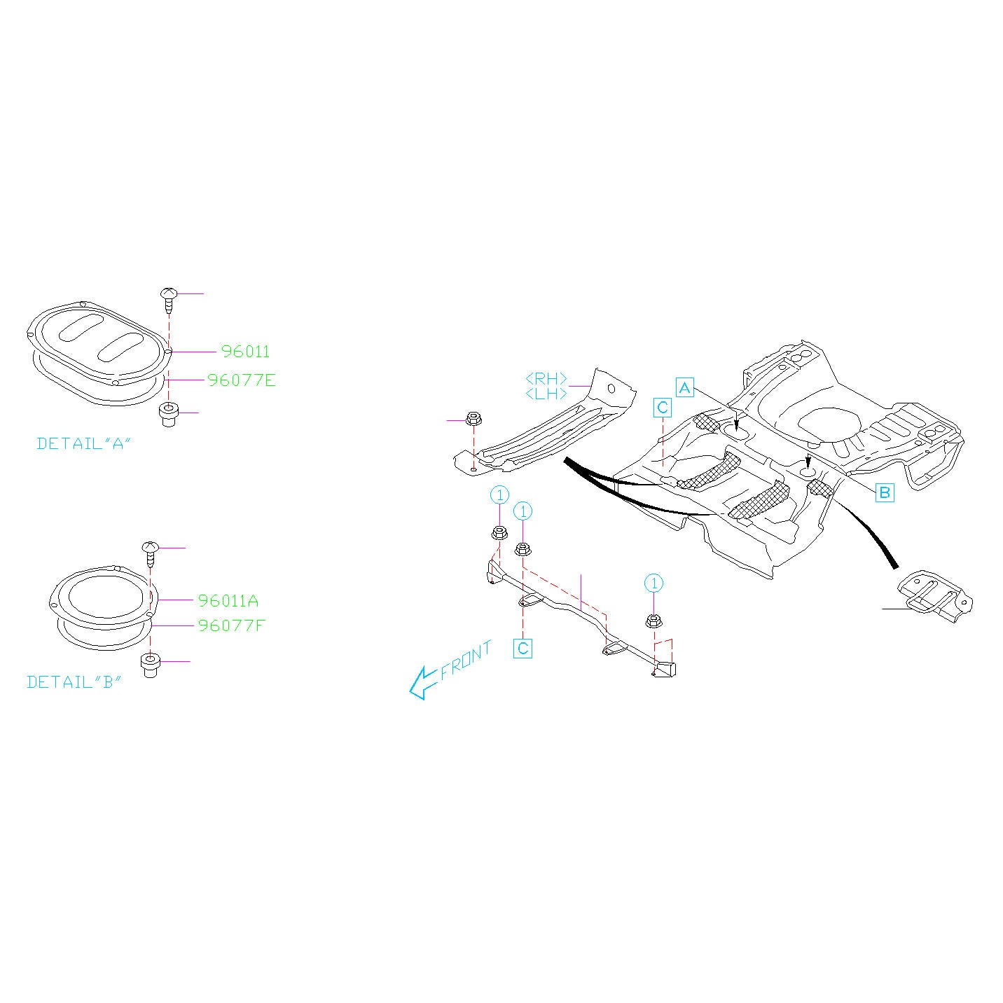 Subaru Fuel Tank Access Gaskets 2002-2007 Impreza/WRX/STI, 2003-2008 Forester XT