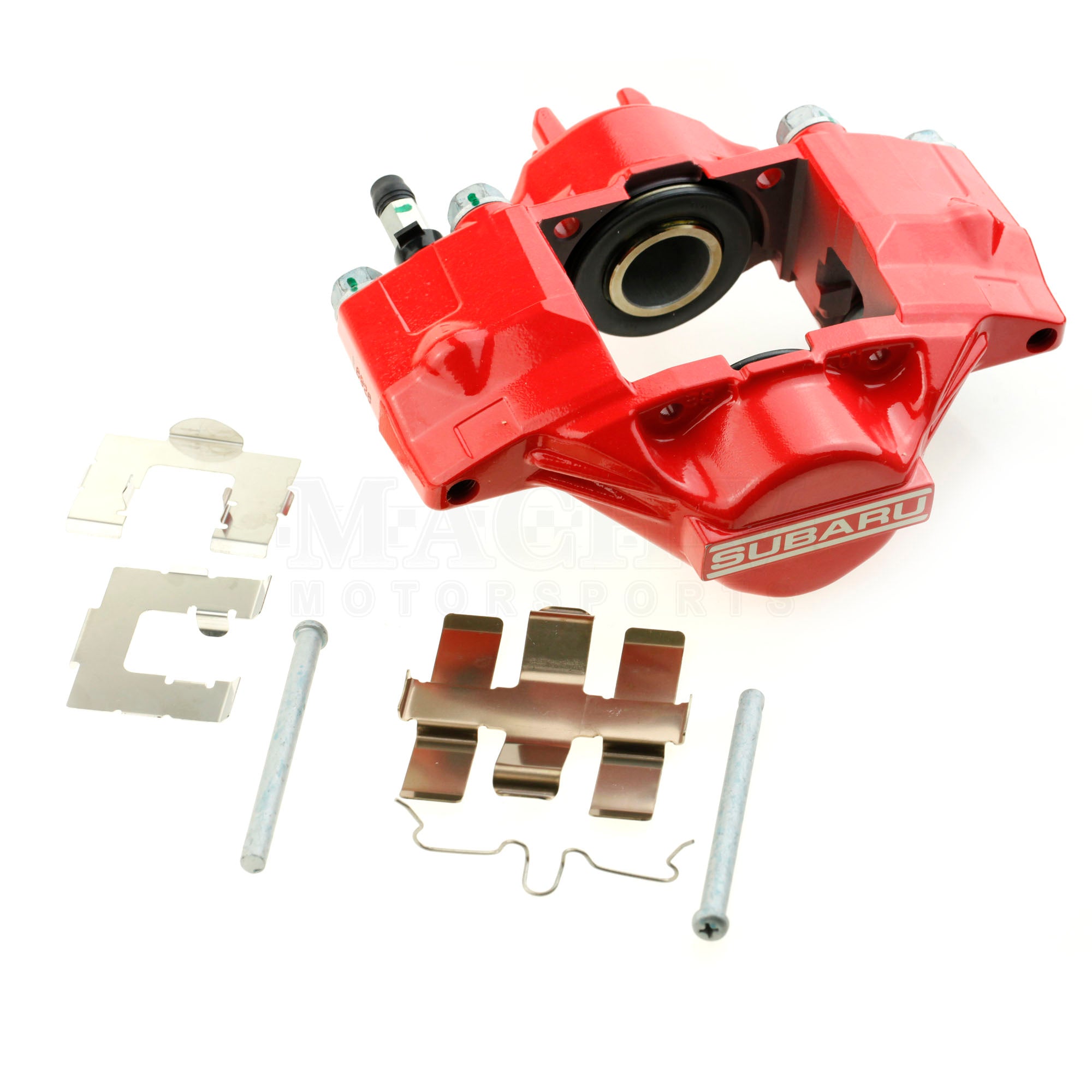 Subaru Red FHI Two-Pot Rear Brake Caliper - FastWRX.com