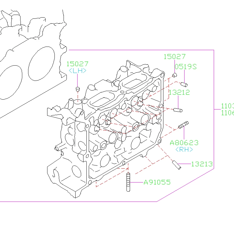 Subaru OEM Cylinder head 2015-2021 WRX/2014-2018 FXT