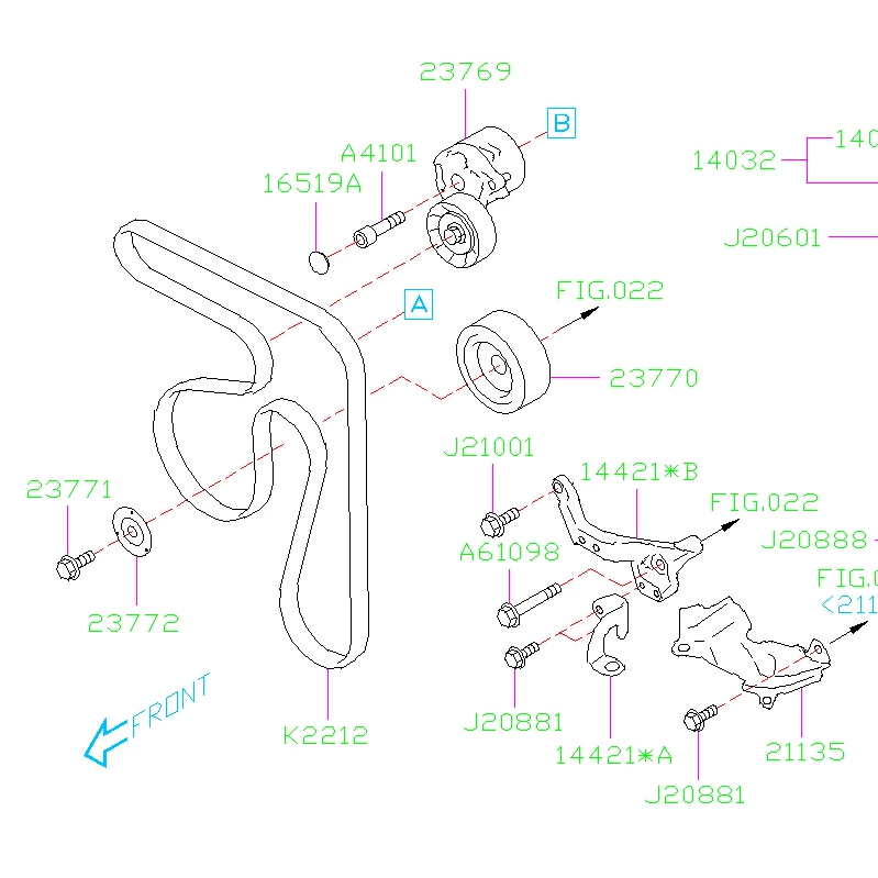 Subaru alternator belt sales