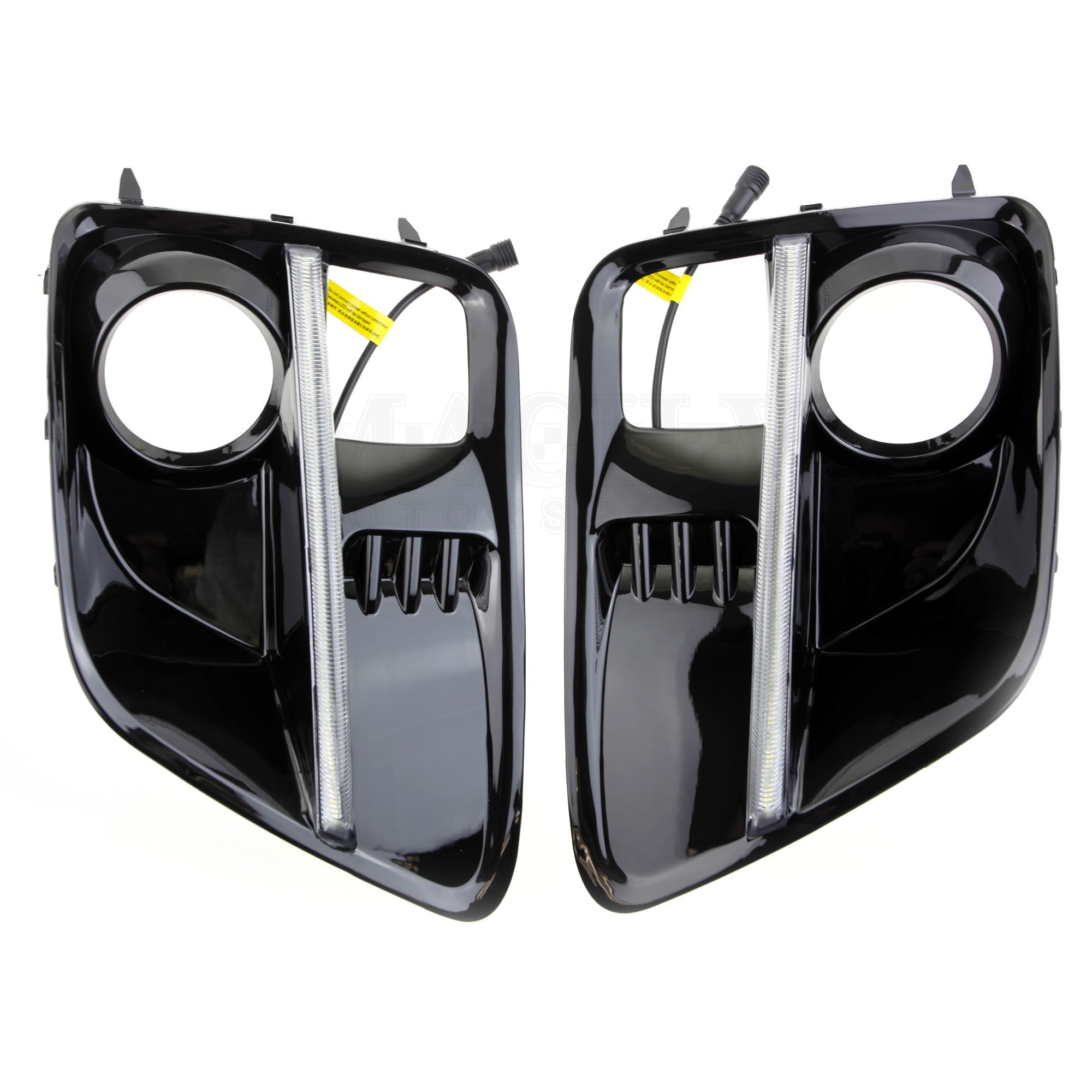 EASTERTIME Pair Car Side Fog Lights Grills Cover Front Bumper