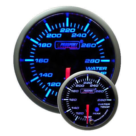 Prosport Premium Peak/Warning Water Temp Gauge - 52mm
