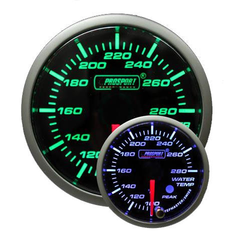 Prosport Premium Peak/Warning Water Temp Gauge - 52mm