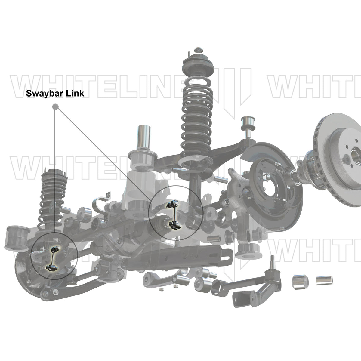 Whiteline Rear End Links, Adjustable, 2008-2022 WRX and STI