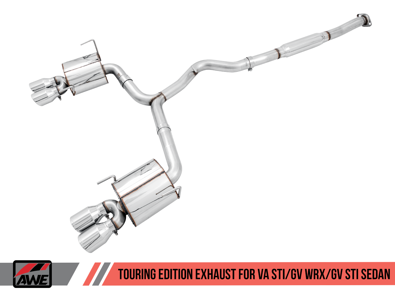 AWE Tuning Touring Cat-Back Exhaust 2011-2014 WRX & 2011-2021 STI Sedan