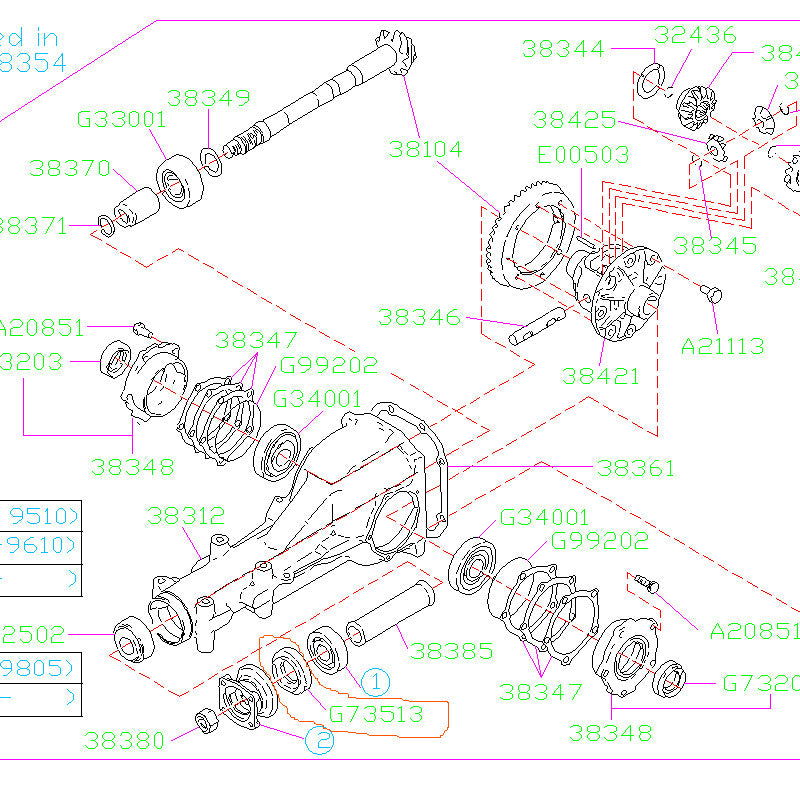 Subaru OEM Rear Differential Pinion Seal