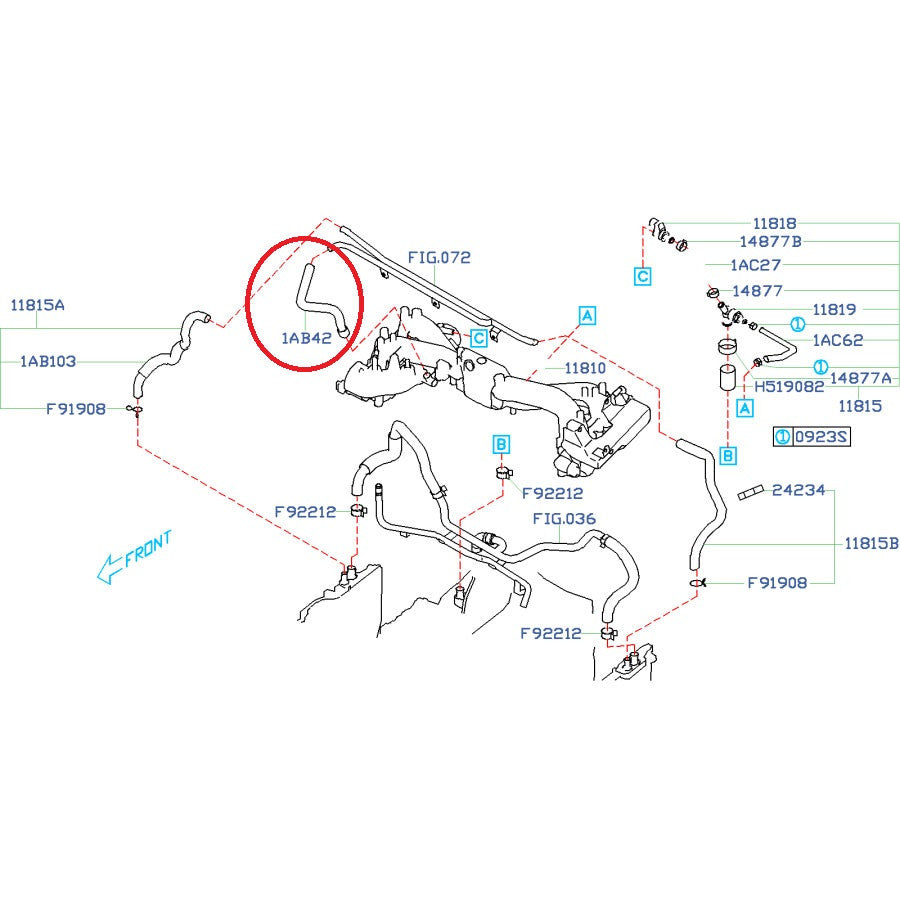Breather Hose PCV to Inlet 2002-2007 WRX &amp; 2004-2011 STI